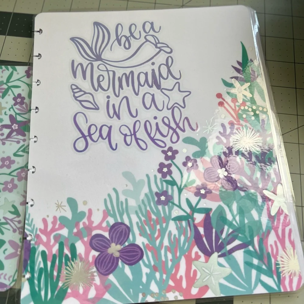 Be a Mermaid in a sea of fish Notebook classic size planner COVER & tab dividers